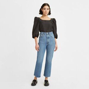 Levi's Ribcage Cropped Bootcut Jeans in Jazz Icon Medium Wash